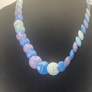 Elegant Blue and Purple Necklace